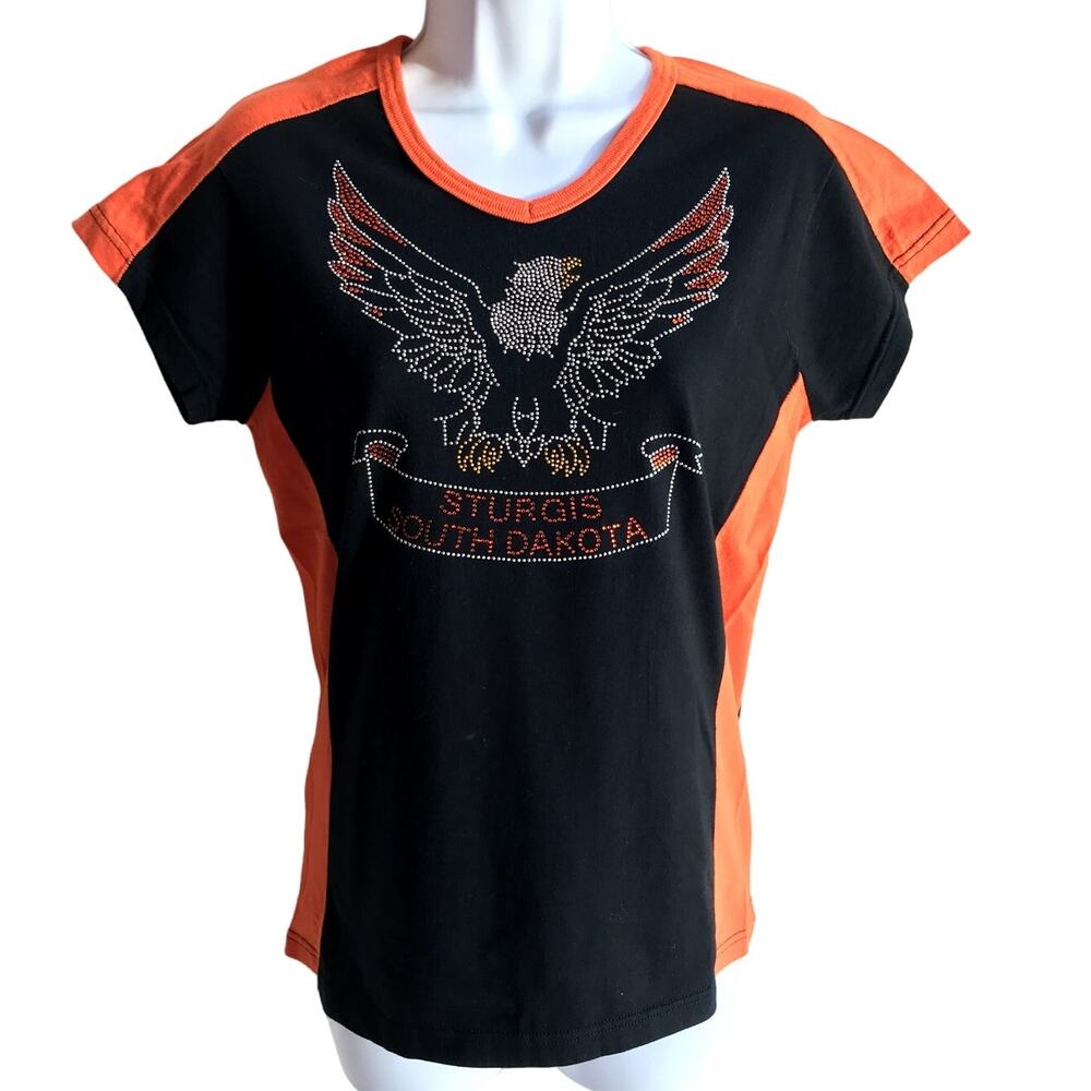 Sturgis South Dakota Sparkle-y Studded Eagle T Shirt by Sports Gallery size M - Picture 7 of 9